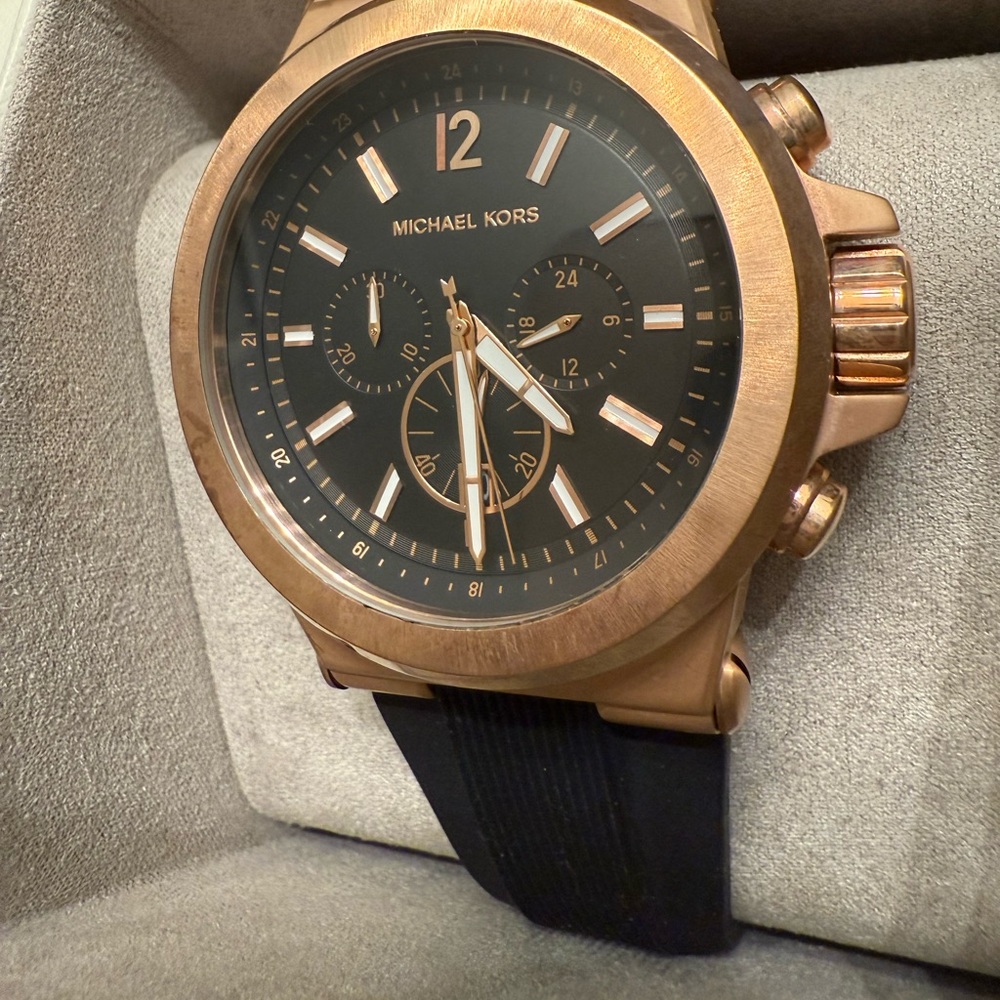 Michael Kors Gold and Black Chronograph Watch